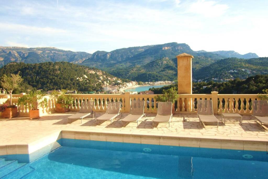 Ferienwohnung Apartamento Gran Terraza Privada Y Vistas Al Mar Puerto de Sóller Exterior foto